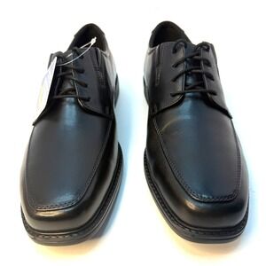 Clarks Men's Cosgrove Square Toe Apron Dress Shoes Black Leather 10W NWT/BOX